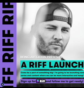 John is one of the first creators to join Riff!